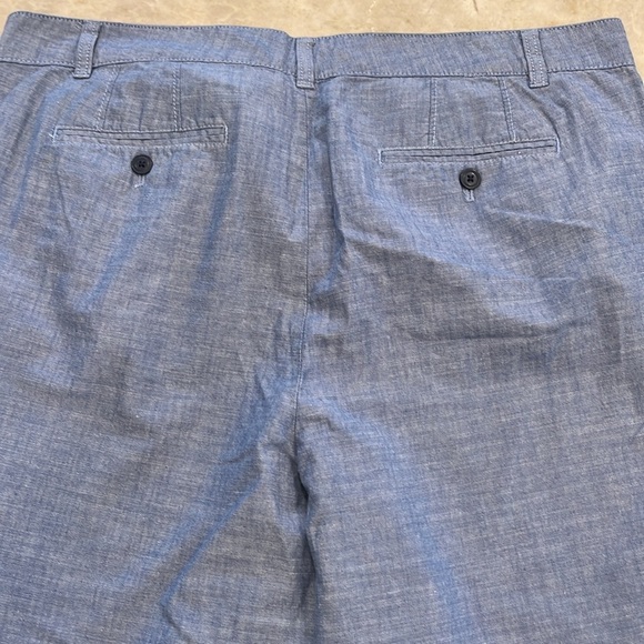 Talbots Weekend Chinos Chambray Blue Lightweight Summer Pants Size 16 - Picture 11 of 14